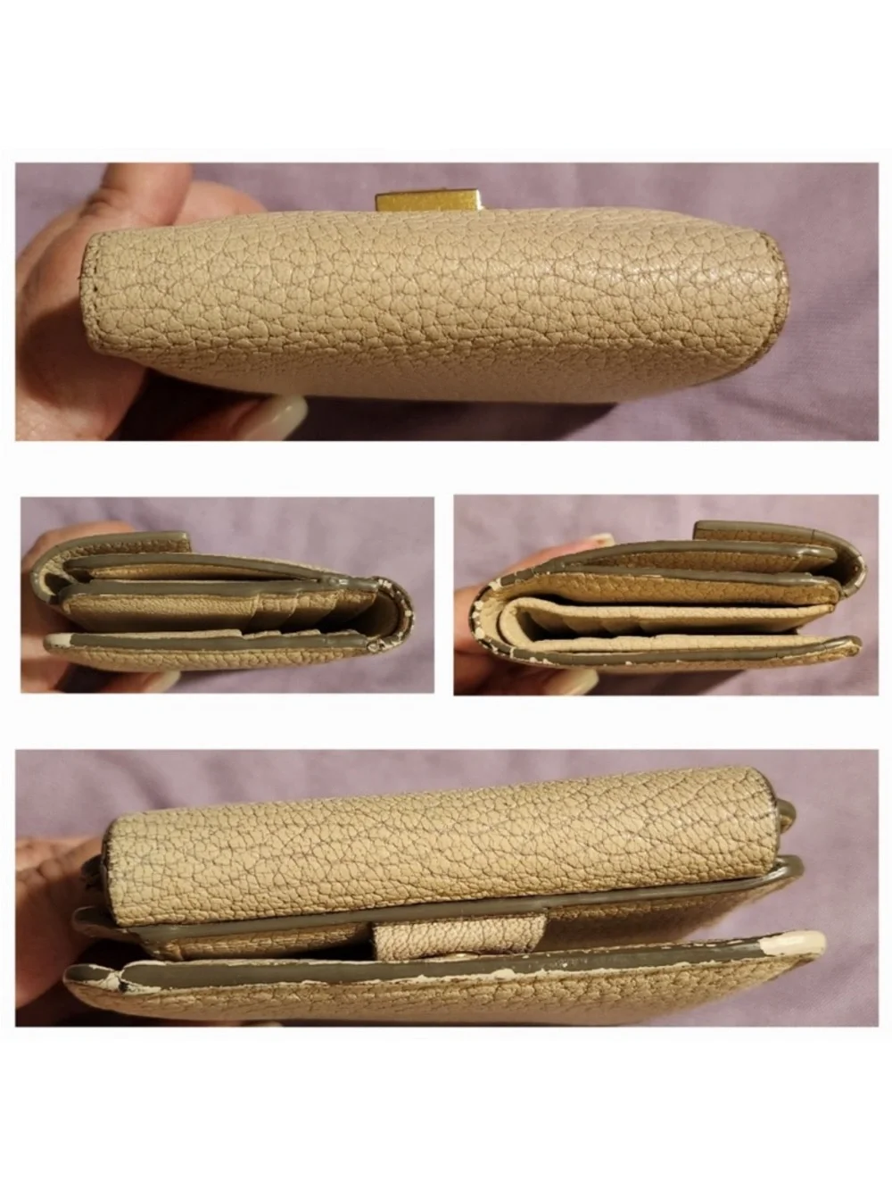 CHLOE Drew Pebbled Grain Turlock Wallet with COA